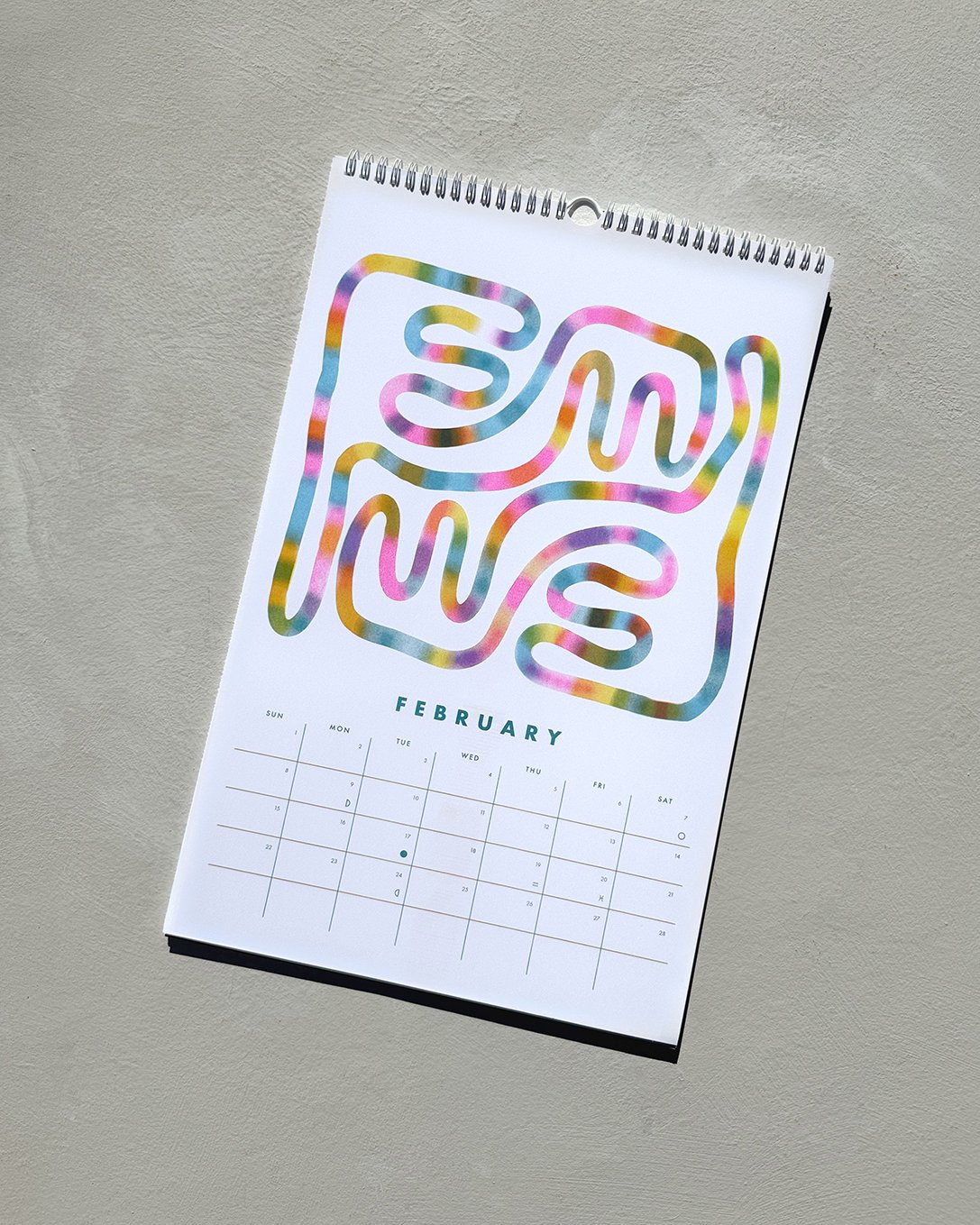 2026 Riso abstract art wall calendar — Robyn A. Frank